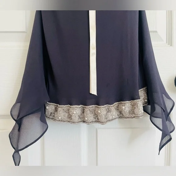 Cache by Sue Wong Grey and Blue Dress - Picture 4 of 7